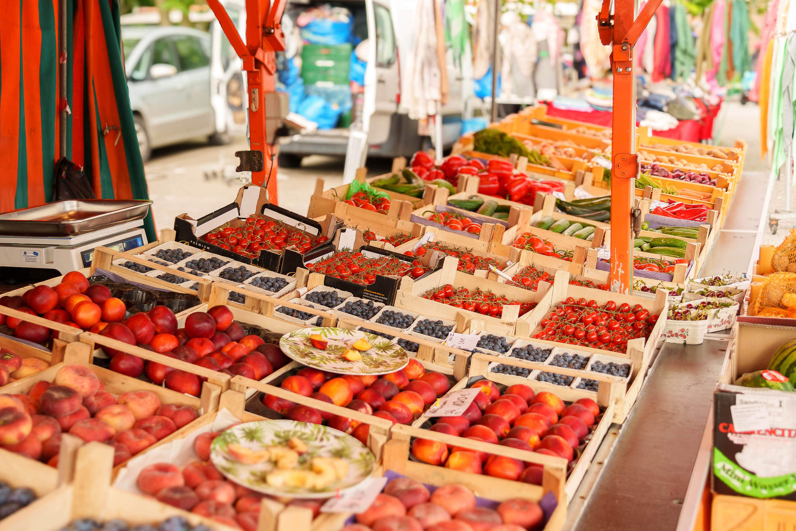 Der Wochenmarkt in Büsum