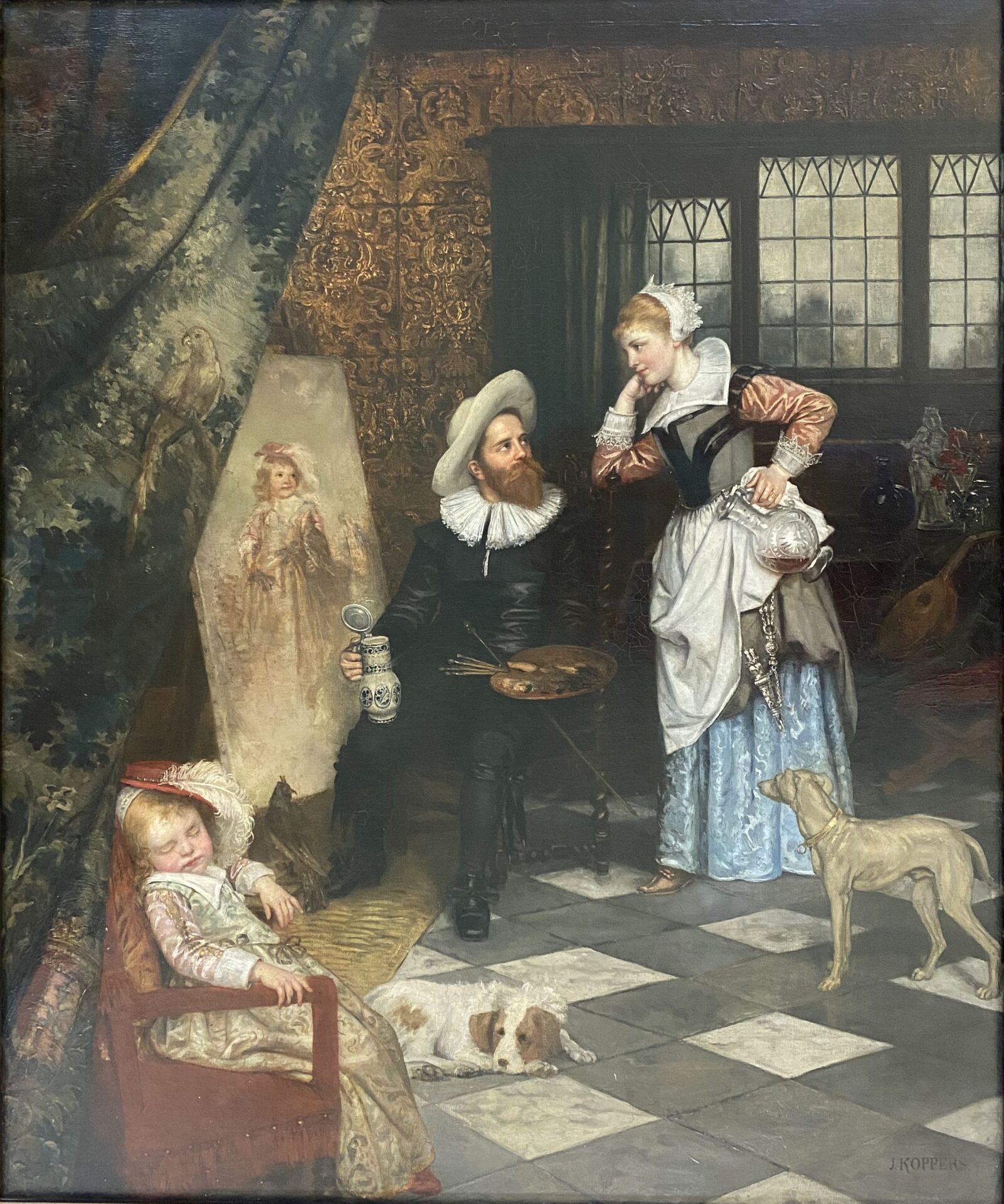 Julia Schily-Koppers, Der Maler im Patrizierhaus, 1889. Sammlung der Stadt Borken